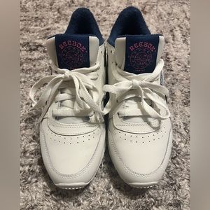 Reebok White and Navy Women's Sneakers